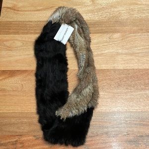 Adrienne Landau real fur rabbit scarf